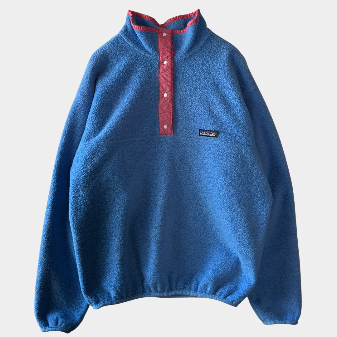 80's~ Patagonia パタゴニア シンチラ スナップT プルオーバー フリース ブルー系 (レディース12)/C1851F-SO