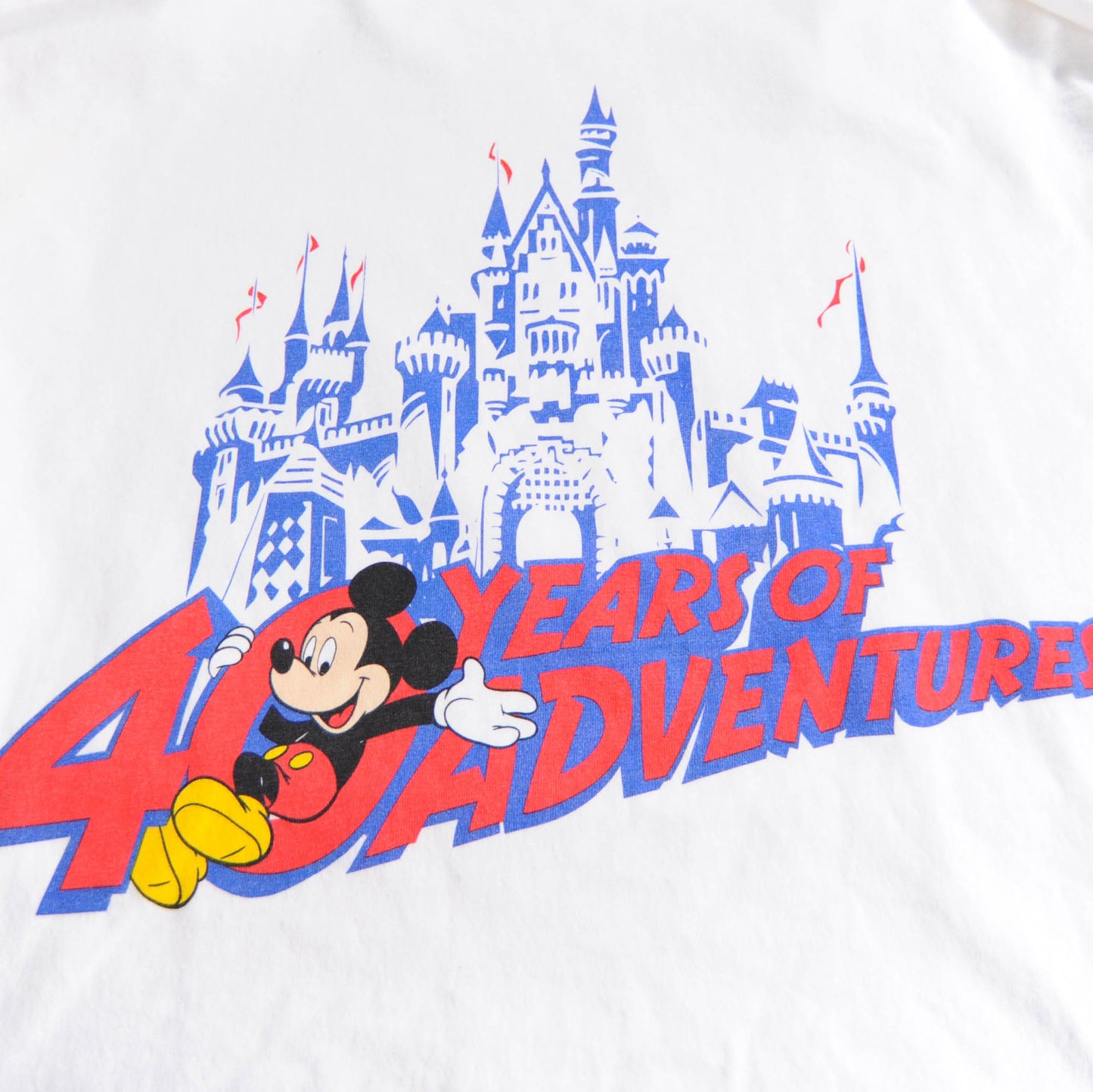 90's Disney 40Years Of Adventure ロングTシャツ 白/A3836T-SO