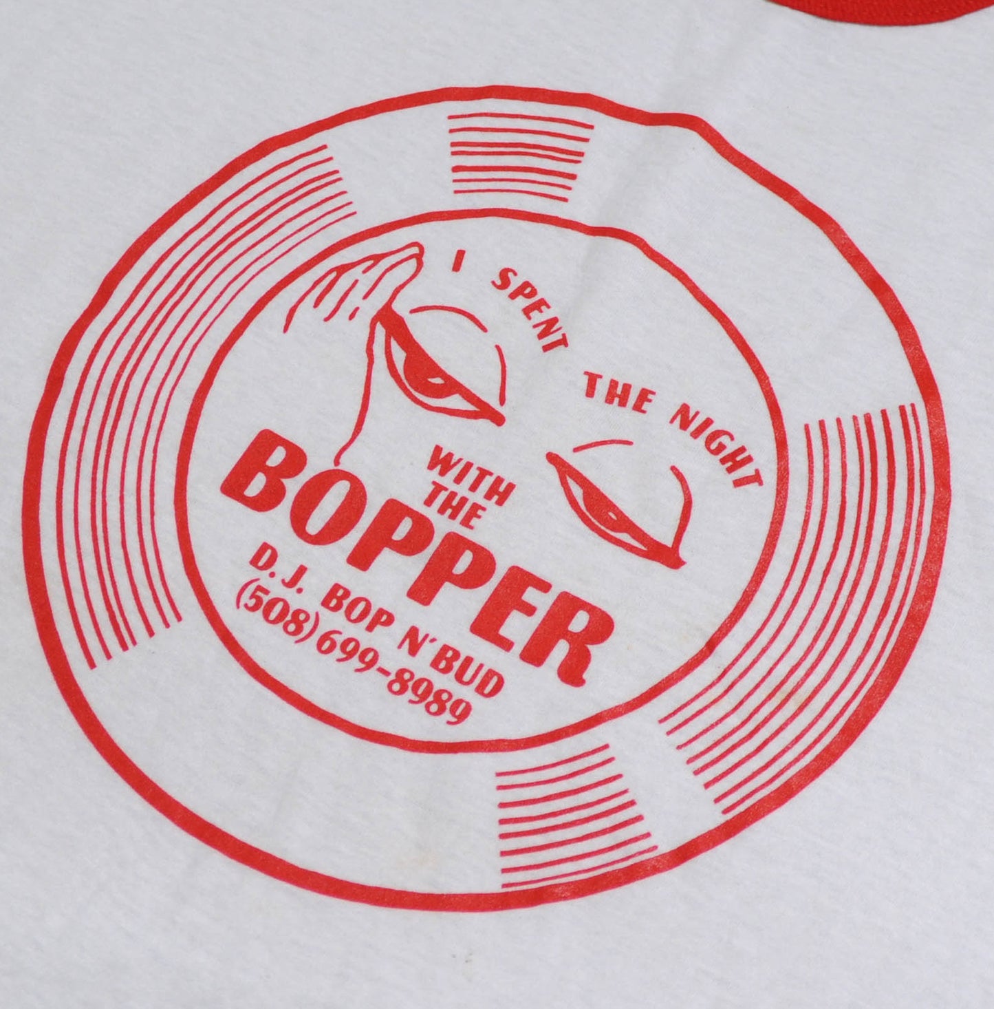 80’s BOPPER リンガーTシャツ　赤白(XL)/A3661T-SO