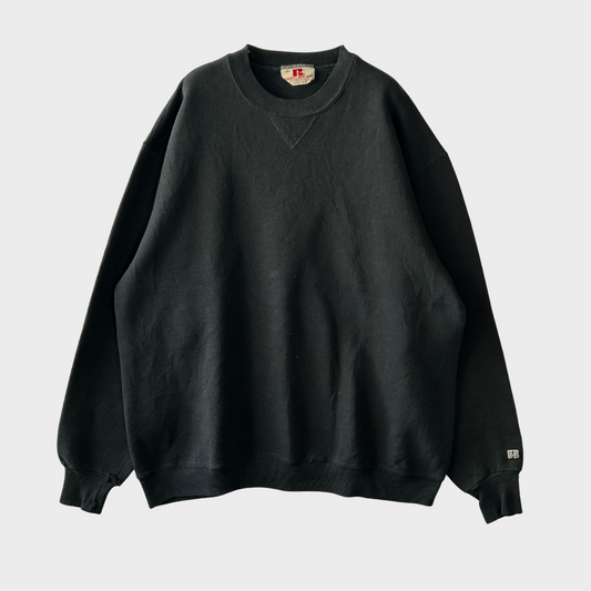 80's Russell Athletic ラッセル 無地スウェット 黒 (XL)/A7691S-SO