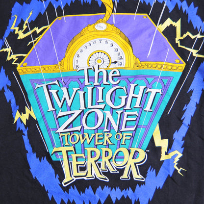 90's Disney Tower Of Terror アトラクションTシャツ 黒(XL)/A3966T-SO