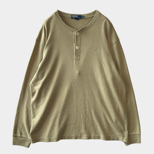 Polo Ralph Lauren ラルフローレン ヘンリーネックカットソー ロンT (XL)/A2470T-SO