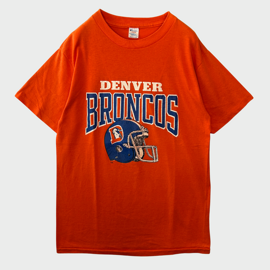 80's champion Denver Broncos Tシャツ オレンジ (L)/A6891T-SO