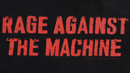 90's RAGE AGAINST THE MACHINE VネックTシャツ (XL)/A3073T-S