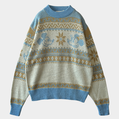 70's KENNINGTON　ディズニープロダクション ノルディック柄 アクリルニット ミッキーミニー (L)/A5708K-SO