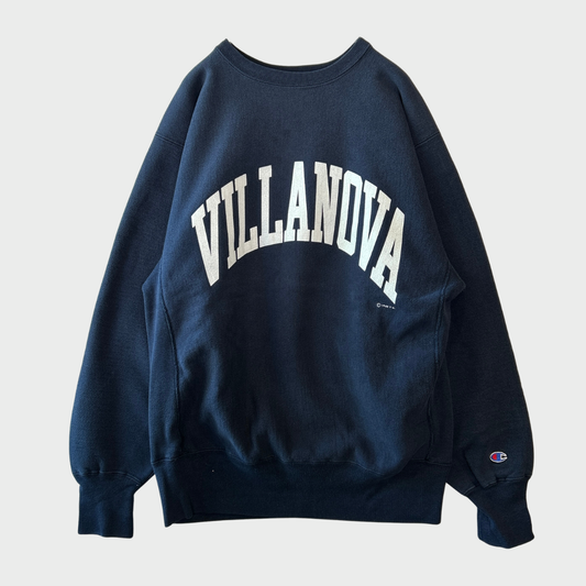 90's  Campion  Reverse Weave リバースウィーブ VILLANOVA ネイビー XL /A7667S-SO