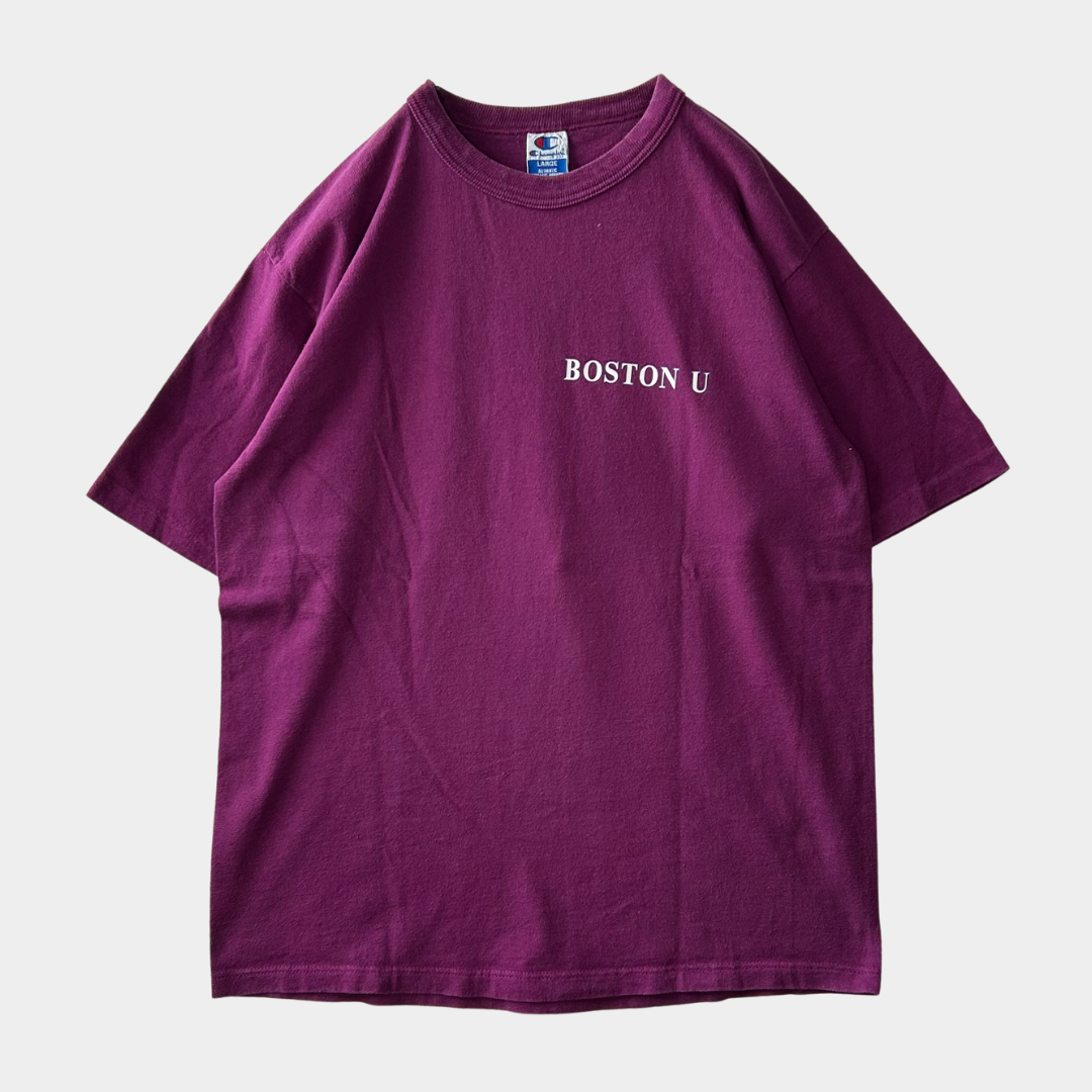 90's champion "BOSTON U" T-shirt (XL)/A6897T-SO