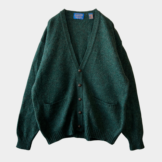 90's Pendleton ペンドルトン ウールカーディガン ダークグリーン(M)/A9268K-SO