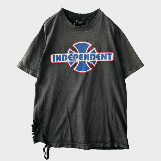 90's Independent アイアンクロス NHS黒タグ Tシャツ ブラック(サイズ不明)/B3734T-SO