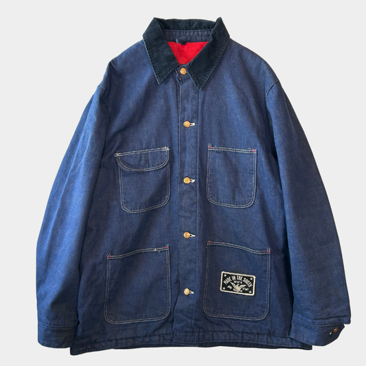 70's BLUE BELL バットダイデニムカバーオール WRANGLER 濃紺(46)/A1797O-SO
