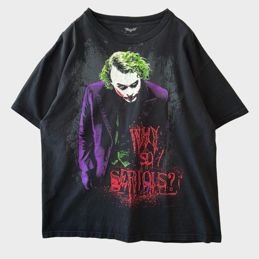 00's THE DARK KNIGHT ダークナイト JOKER BATMAN ジョーカー ムービーTシャツ ブラック (XL)/B3696T-SO
