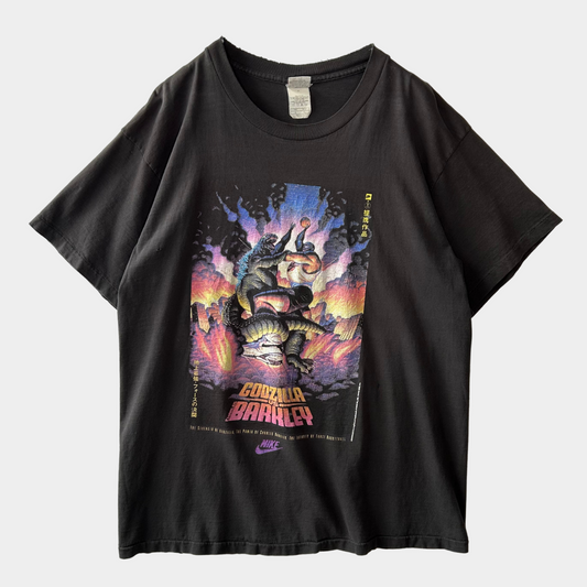 90's NIKE ゴジラvsバークレー ナイキCM Tシャツ NBA 黒(XL)/A6996T-SO