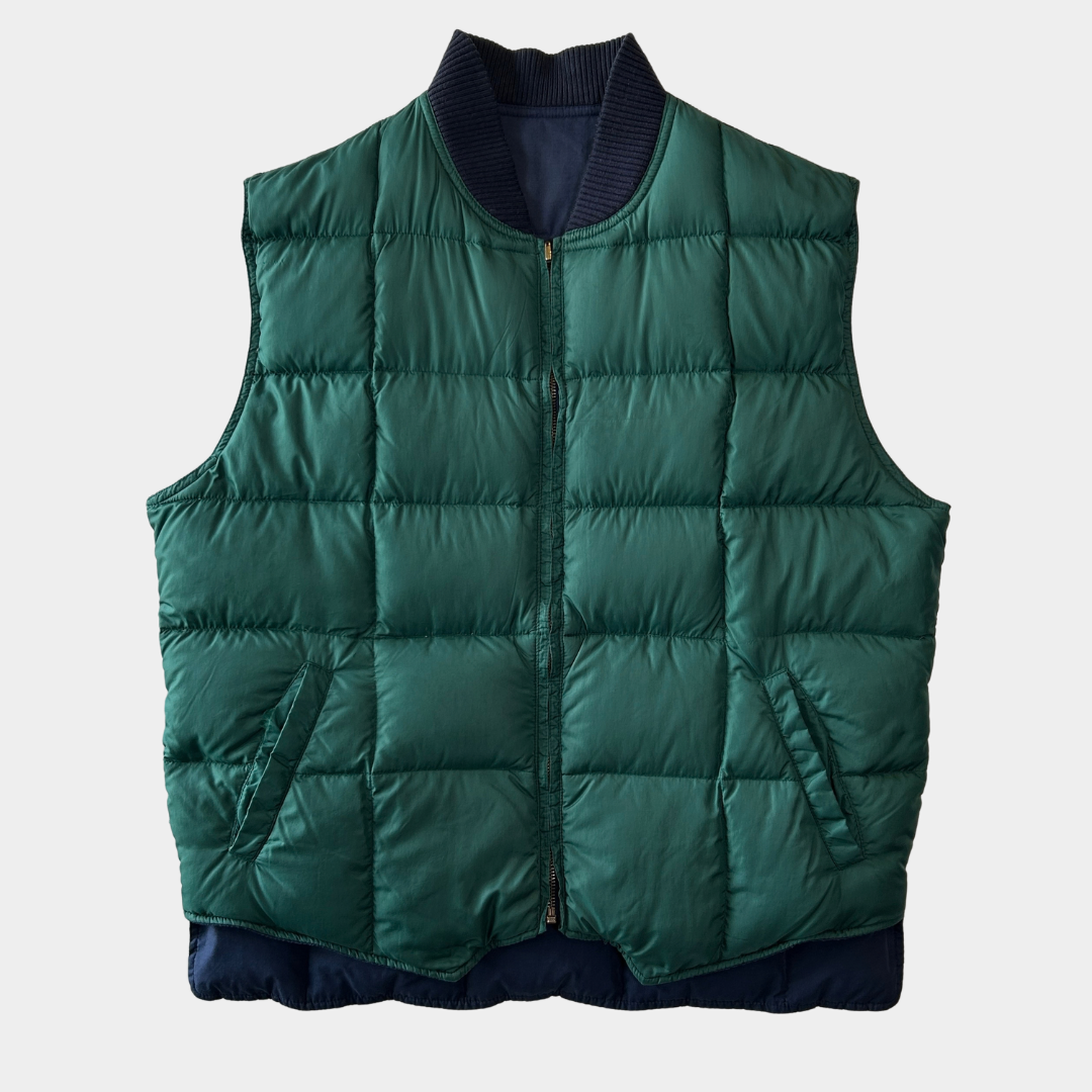 90's Eddie Bauer エディー・バウアー "CANADIAN VEST" リバーシブルグースダウンベスト(L)/C1643V-SO