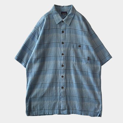 09 Patagonia パタゴニア Men's A/Cシャツ チェックシャツ ブルー(L)/C1316SH-SO