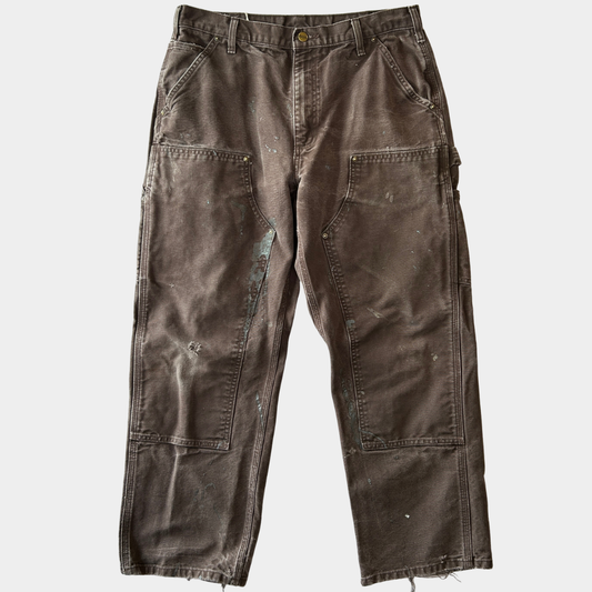 Carhartt カーハート ダブルニーワークパンツ B136 DKB Loose Fit ダークブラウン(34×30)/C0932P-SO