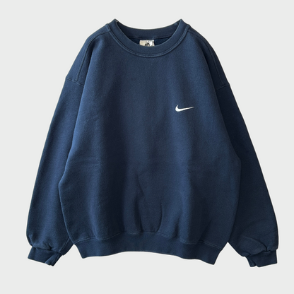 90's  NIKE  ロゴ スウェット ネイビー M /B0204S-SO