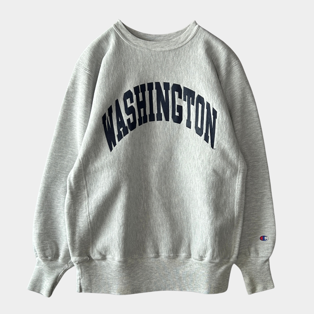 00's Champion Reverse weave リバースウィーブ "Washington" カレッジスウェット 白 (L)/C0677S-SO