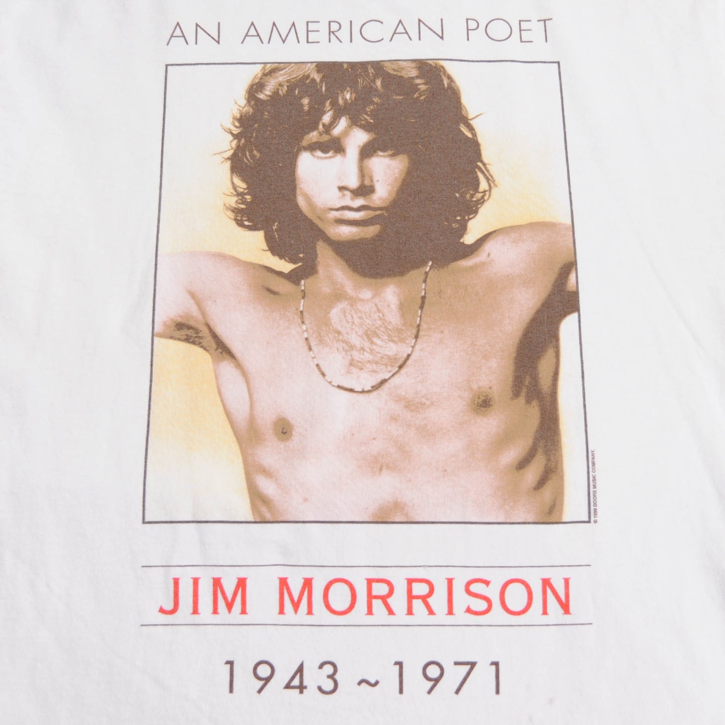 90's "JIM MORRISON" Tシャツ (M)/A4004T-O