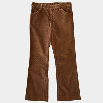 70's Lee 417-2827 コーデュロイフレアパンツ ブーツカット ブラウン(W36)/B0240P-SO
