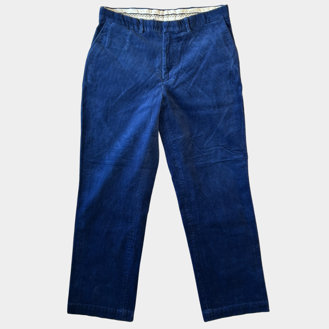 POLO GOLF ラルフローレン 太畝 コーデュロイパンツ ブルー(36×32)/A9640P-SO