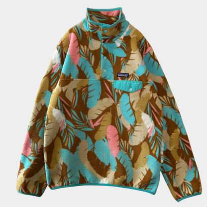 2016 Patagonia パタゴニア スナップT フリースプルオーバー Feather Dance (Women's M)/C1536F-SO