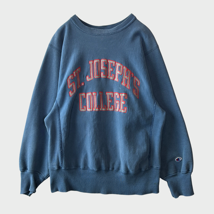 80's Champion Reverse Weave St. Joseph's リバースウィーブ カレッジスウェット 紺 (M)/C0252S-SO