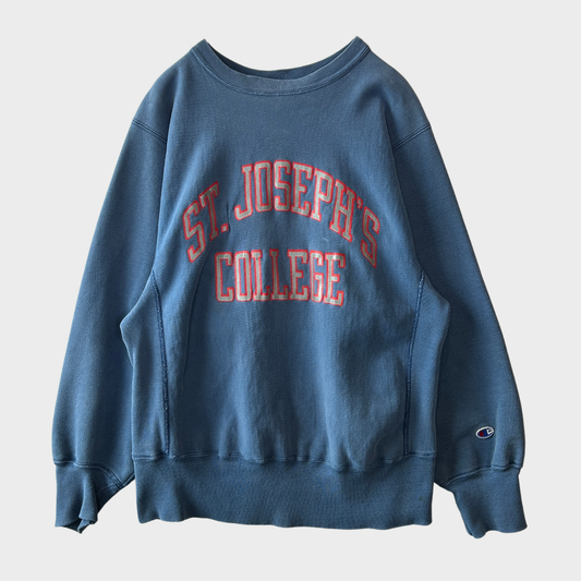 80's Champion Reverse Weave St. Joseph's リバースウィーブ カレッジスウェット 紺 (M)/C0252S-SO