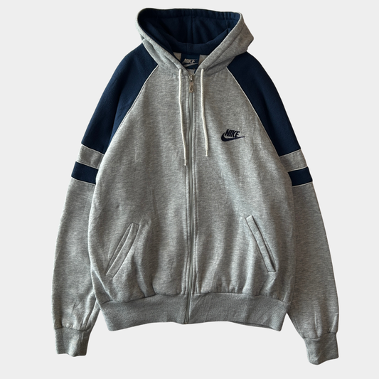 80's NIKE ジップパーカー スウェットフーディー グレー(L)/C0335S-SO