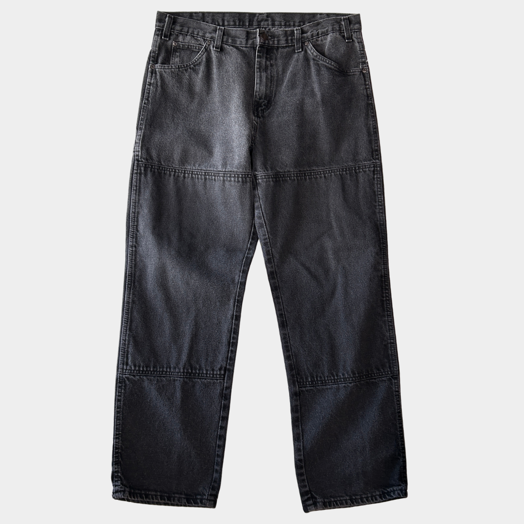 00's Dickies double knee pants ディッキーズ ダブル二ー パンツ ブラック デニム (36 32)/A8368P-SO