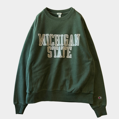 00's Champion Reverse Weave リバースウィーブ MICHIGAN STATE カレッジスウェット (L)/A8136R-SO