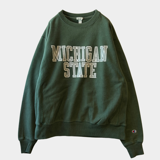 00's Champion Reverse Weave リバースウィーブ MICHIGAN STATE カレッジスウェット (L)/A8136R-SO