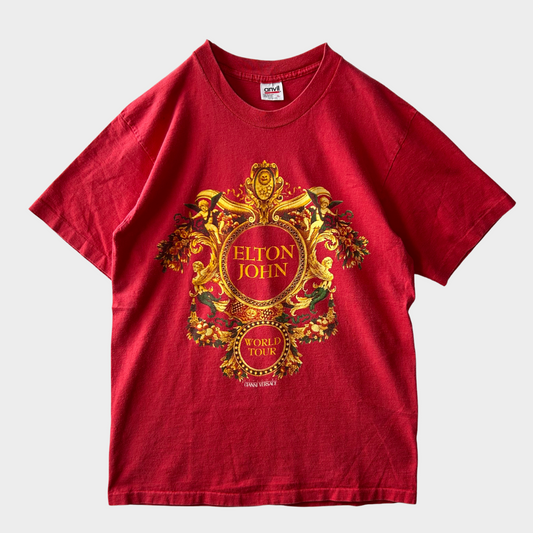 90's anvil ELTON JHON World Tour Tシャツ エルトン・ジョン 赤(L)/A4501T-SO