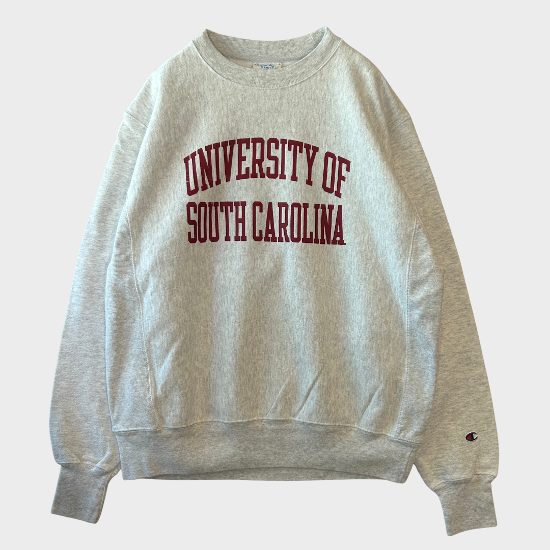 00's Champion "South Carolina" リバースウィーブ カレッジスウェット 白 (M)/B3071S-SO