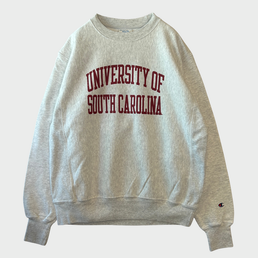 00's Champion "South Carolina" リバースウィーブ カレッジスウェット 白 (M)/B3071S-SO