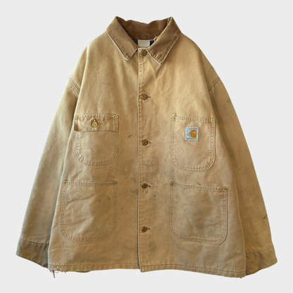 80's Carhartt カーハート 100周年 チョアコート ベージュ系 (サイズ