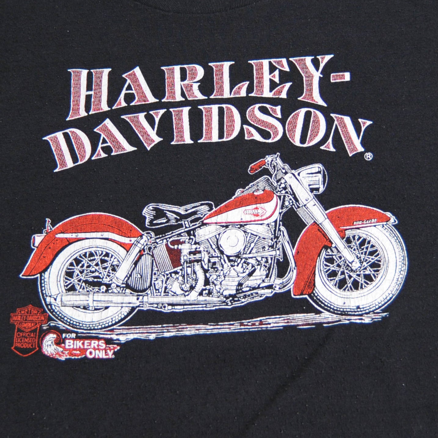 80's HARLEY-DAVIDSON Tシャツ 黒 (XL)/A4080T-SO