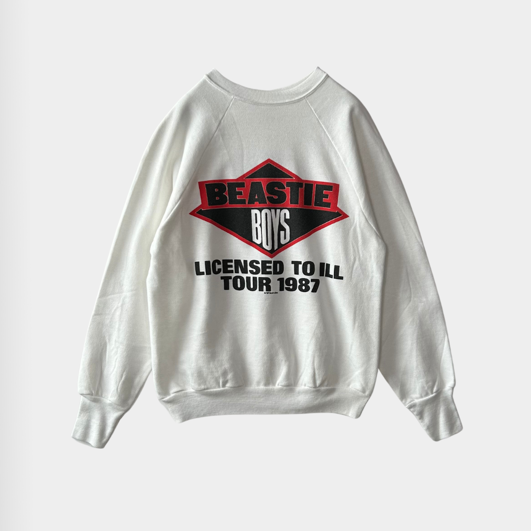 BEASTIE BOYS スウェット ビンテージ 希少　オリジナル 当時物 80's BEASTIE BOYS ツアースウェット 白 (M)/A5566S-SO – PAGE