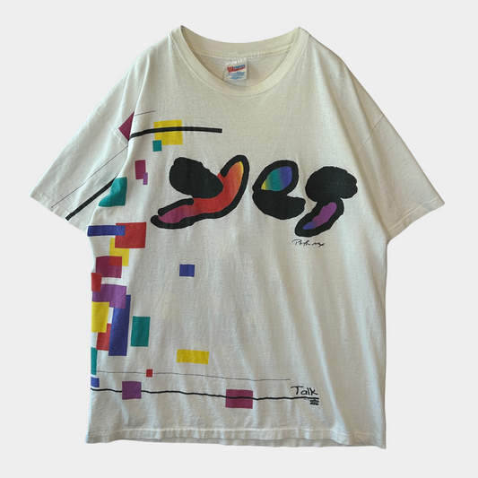 90's yes×Peater Max"Talk"ピーターマックス アートデザイン バンドTシャツ 白(XL)/A4014T-SO