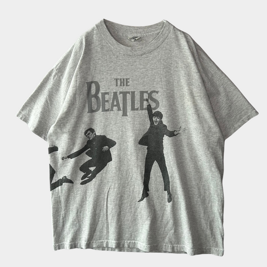 90's CRONIES THE BEATLES ビートルズ メンバーフォトTシャツ グレー(XL)A7106T-SO