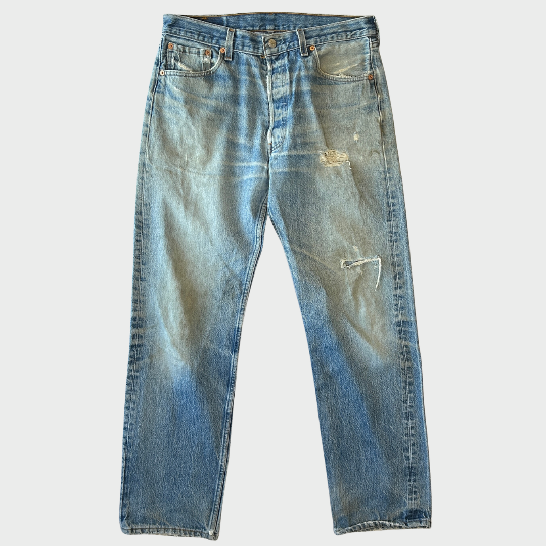 90's Levi's リーバイス 501 denim USA製 ダメージデニムパンツ (W35/L34) /A9719P-SO