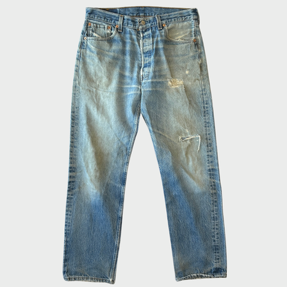 90's Levi's リーバイス 501 denim USA製 ダメージデニムパンツ (W35/L34) /A9719P-SO