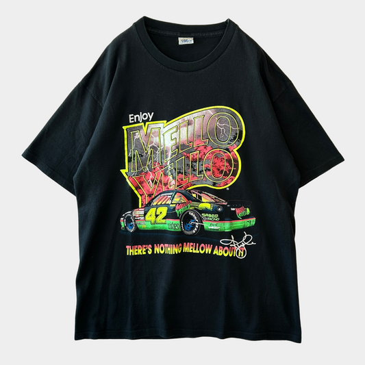 90's Nascar"Mello Yello"プリントTシャツ コカコーラ CAL CRU 黒(XL)A7322T-SO