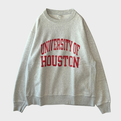 Champion Reverse weave リバースウィーブ "UNIVERSITY OF HOUSTON" カレッジスウェット グレー系 (L)/B3513S-SO