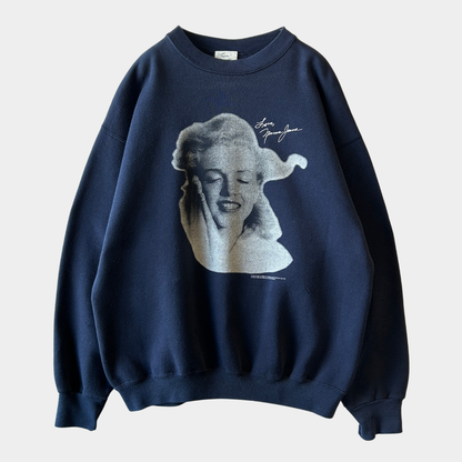 90's Love,Norma Jeane Collection マリリン・モンロー USA製 プリントスウェット(L)/A8408S-SO