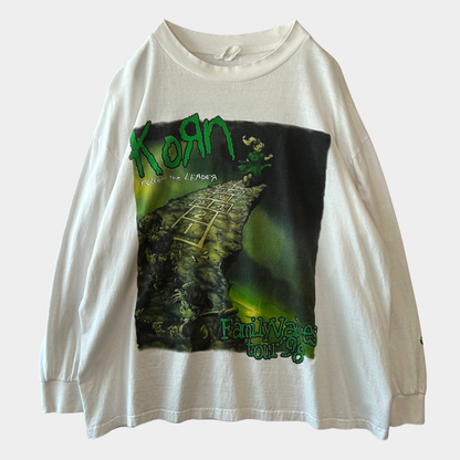 90's KORN ”Family Values Tour 98" ツアーロンT バンドTシャツ 袖プリント (XL)/C0285T-SO