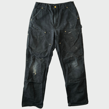 00's Carhartt カーハート ダブルニー ワークパンツ ペインター ブラック USA製(33×34)/B3431P-SO