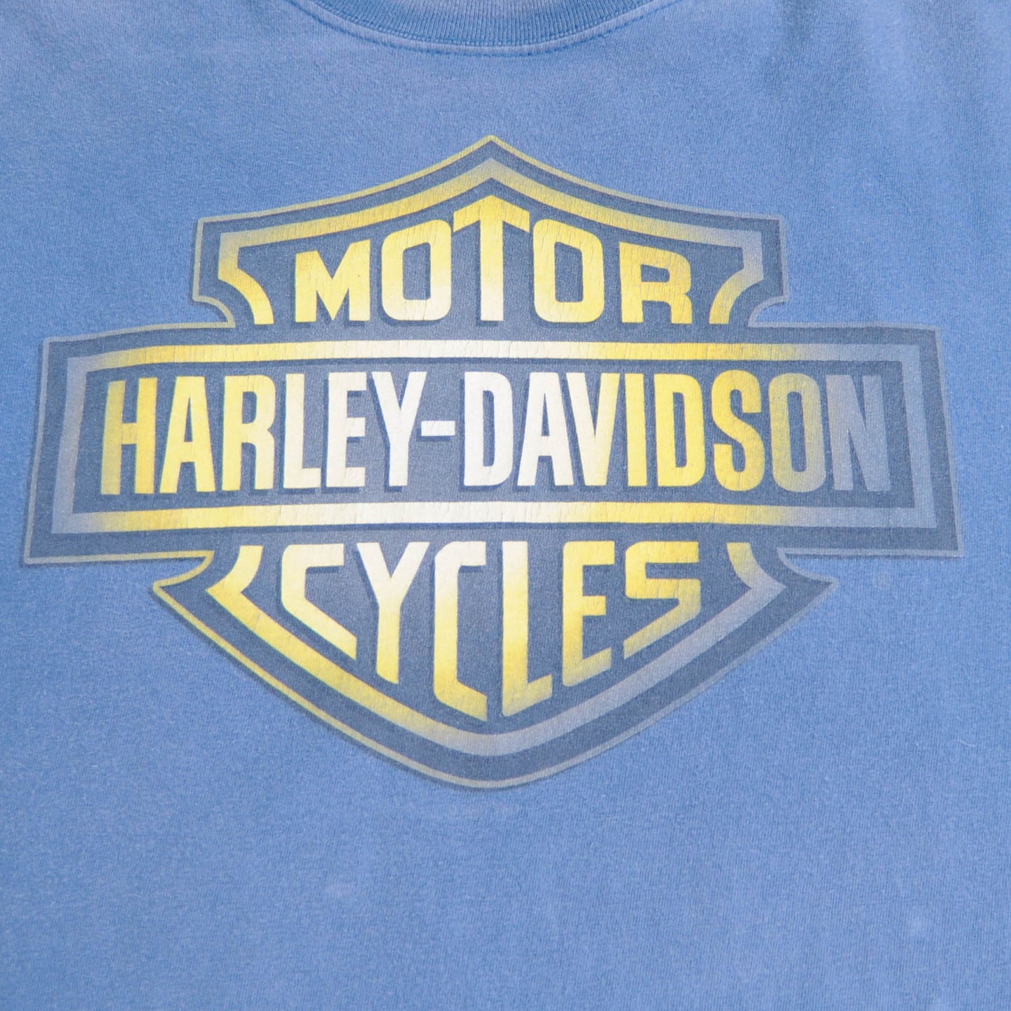 HarleyDavidson ロゴ CycleCityLTD ハワイ　フェード青(XL)/A4049T-SO