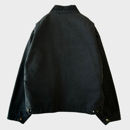 90's Carhartt カーハート デトロイトジャケット 企業ロゴ入り 黒 (L)/A8784J-SO