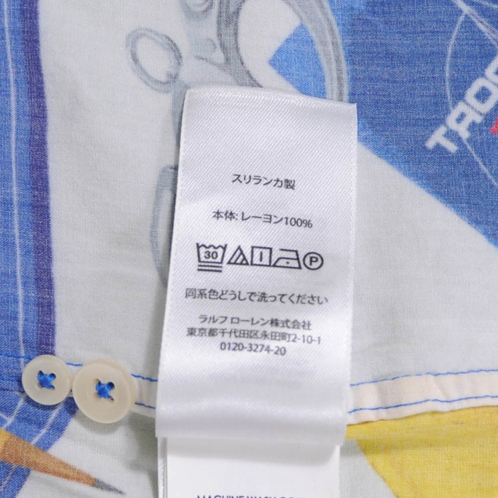 POLO RALPH LAUREN S/S レーヨンアロハシャツ アクセサリー柄 青(M)/A3728SH-SO