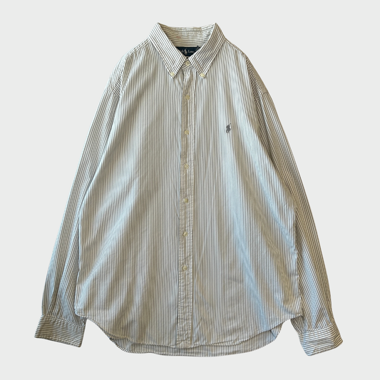 Ralph Lauren ラルフローレン "CLASSIC FIT"ストライプシャツ (XL)/A8001SH-SO